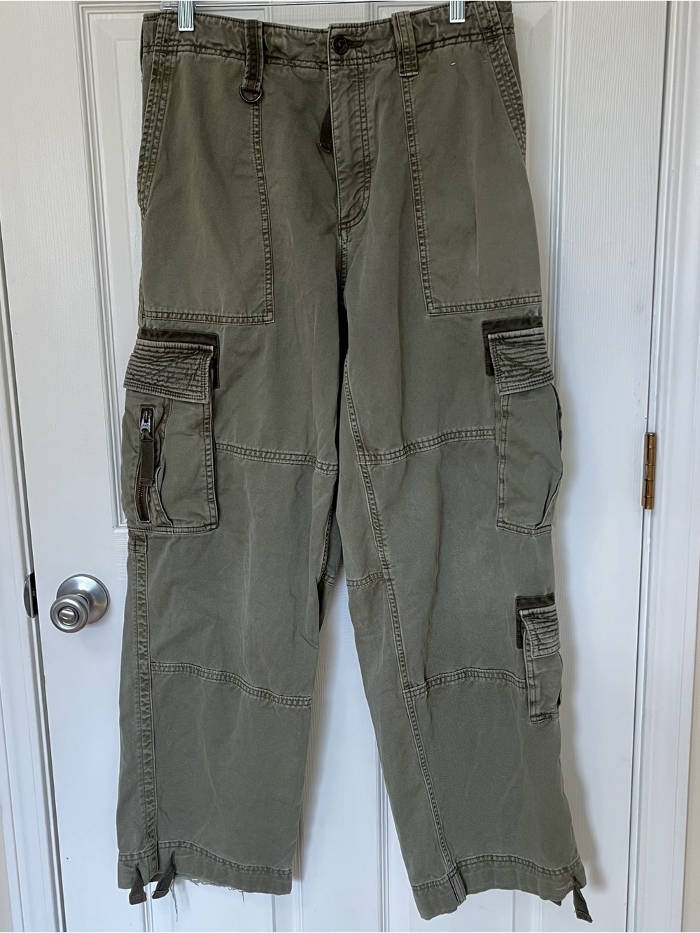 Abercrombie & Fitch Ultra Baggy Cargo Pants Mens 30x32 Green Utility Y2K